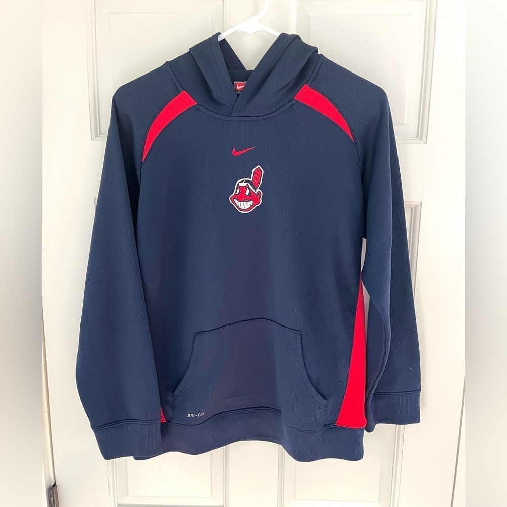 Nike Dri Fit Cleveland Indians (Guardians) Hoodie Youth Size Large (16/18)